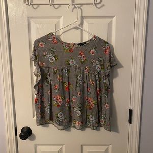 Forever 21 gingham flower top